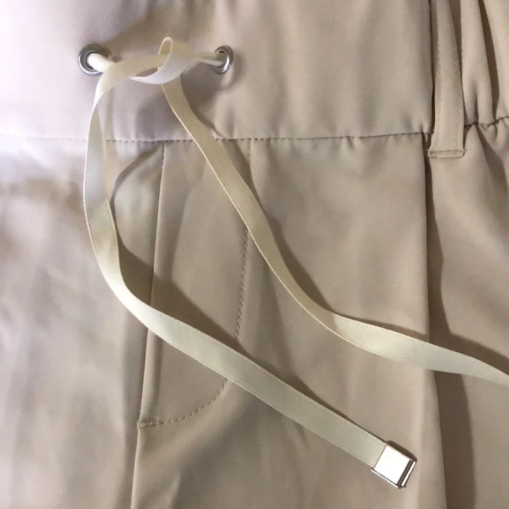 NWT ATM Anthony Thomas Melillo Crop Pull On Pants Beige Small